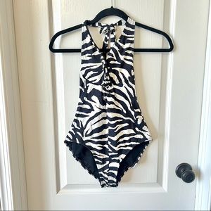 OLD NAVY Zebra Print One Piece Bathing Suit—SZ. Small